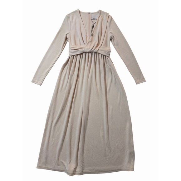 Dresses & Skirts - Acler US 8 Blush Draped Maxi Dress Long Sleeve‎ Formal Wedding Guess Minimalist